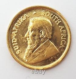 1981 1/10 oz Fine Gold Krugerrand South African Gold Coin 3.39 Grams