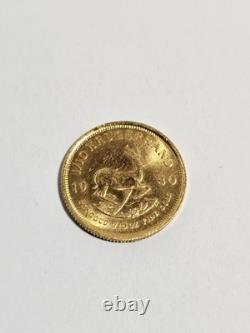 1981 1/10 oz Fine Gold Krugerrand South African Gold Coin 3.39 Grams