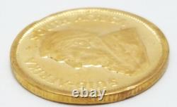 1981 1/10 oz Fine Gold Krugerrand South African Gold Coin 3.39 Grams