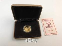 1982 90% Gold 6.45 Gram GREECE 2500 DRACHMAI Pan-European Games Coin Proof Camio