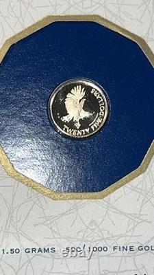 1982 Twenty-Five Dollar Gold Coin Of The British Virgin Islands, 1.50 Grams