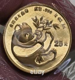 1984 China 25 Yuan Gold Panda 1/4 Oz. 999 Fine Gold! Extremely Rare