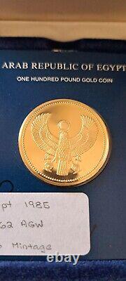 1985FM Egypt 100 Pound 17.15 Grams. 900 Gold Coin Only 1800 Minted High Grade