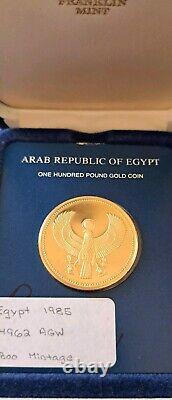 1985FM Egypt 100 Pound 17.15 Grams. 900 Gold Coin Only 1800 Minted High Grade