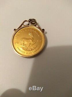 1986 1/4 Oz Gold Krugerrand With Surround 8 Grams 22ct Solid Gold Coin
