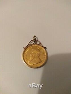 1986 1/4 Oz Gold Krugerrand With Surround 8 Grams 22ct Solid Gold Coin