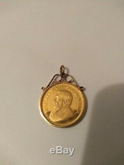 1986 1/4 Oz Gold Krugerrand With Surround 8 Grams 22ct Solid Gold Coin