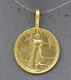 1986 1/4 Oz $25 American Gold Eagle Coin Pendant (mcmlxxxvi)