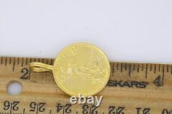 1986 1/4 oz $25 American Gold Eagle Coin Pendant (MCMLXXXVI)