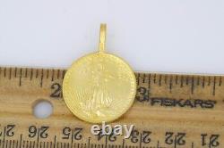 1986 1/4 oz $25 American Gold Eagle Coin Pendant (MCMLXXXVI)