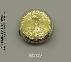 1986 22k Fine Gold 1/4 Oz Us Liberty Coin Ring Estate Piece 24 Grams