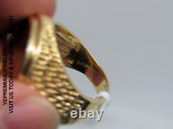 1986 22k Fine Gold 1/4 Oz Us Liberty Coin Ring Estate Piece 24 Grams