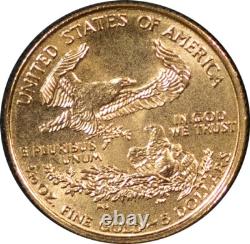 1986 $5 Gold Eagle MS 69 3.39 grams ANACS # 7805687 + Bonus