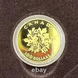 1986 CANADA $100 22K SOLID GOLD COIN 1/2 TROY OZ, MINT with Case &COA, GC1986