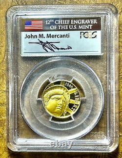 1986-w Proof 70 $5 8.36 Grams Gold Statue Of Liberty Pcgs Mercanti 1/4 Oz Ghe