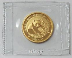 1988 GOLD CHINA 5 YUAN PANDA 1/20oz SEALED COIN MINT STATE