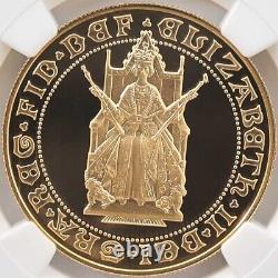 1989 Great Britain Sovereign Anniv. 5£ 39.94Grams Gold Proof Coin NGC PF 70 UC