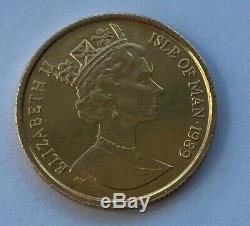 1989 Isle of Man 1/10 Oz Angel Gold Coin 22CT GOLD WEIGHS 3.4 GRAMMES