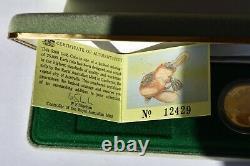 1990 $200 Gold Proof Coin Platypus + Display Box + Certificate 10grams 22K