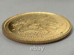 1990 Isle of Man Archangel Michael & Dragon Elizabeth II 1/20 Gold Coin 1.7 Gram