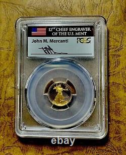 1990 P $5 Gold 22k Gold Pop 18 Eagle 8.48 Grams Pcgs Mercanti Pr70 Gaudens Gam