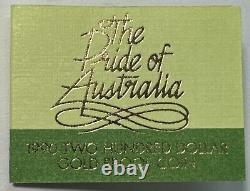 1990 The Pride Of Australia $200 Dollar Gold Proof Platypus 10 Grams 22kt