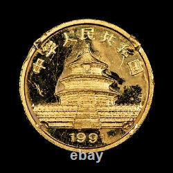 1991 3 Yuan China 1 Gram Gold Panda Coin SKU-G3293