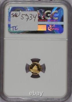 1991 Gold Panda 1 gram 3 Yuan NGC MS67. Free shipping