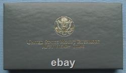 1991-W US Mint Mount Rushmore Proof $5 Gold Coin 0.2419 oz AGW + box & COA (Mt)