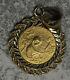 1992 China 5 Yuan Gold Coin Set In 14k Bezel Pendant 4.1 Grams Total Weight