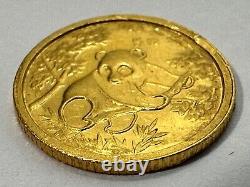 1992 Gold Panda 1/20 oz 5 Yuan Chinese Gold Coin 1.5 Grams