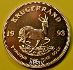 1993 South Africa 1 oz. Kruggerand Gold Bullion Round 33.93 grams
