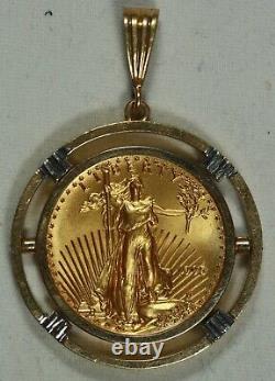 1995 $10 American eagle(14) in 14K Custom Gold Coin Bezel WithLarge Bail 14.4grams