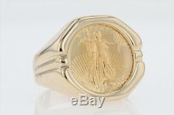 1995 $5 Lady Liberty Coin Ring 14k Yellow Gold Size 8.25 / 11.89 grams