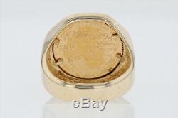1995 $5 Lady Liberty Coin Ring 14k Yellow Gold Size 8.25 / 11.89 grams
