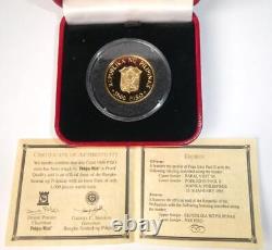 1995 Philippines Gold Coin 22k 15.55 Grams 5000 PISO Pope John Paul II COA no365