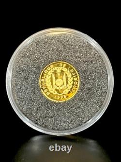 1996 Djibouti 250 Francs 1.3 g 24ct (999) Gold Coin Portuguese Não COA