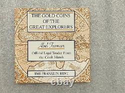 1997 Cook Island $50 Gold Coin 4.12 grams 14kt Abel Tasman in capsule with COA