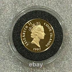 1997 Cook Island $50 Gold Coin 4.12 grams 14kt Vasco da Gama in capsule withCOA