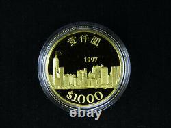 1997 HK $1,000 15.976 grams 22 carat Gold Coin Hong Kong Royal Canadian Mint RCM