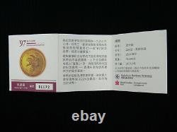 1997 HK $1,000 15.976 grams 22 carat Gold Coin Hong Kong Royal Canadian Mint RCM