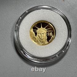 1997 Niue $10 Liberty 1/25 oz Gold Proof Coin Low Mintage