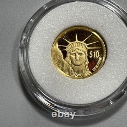 1997 Niue $10 Liberty 1/25 oz Gold Proof Coin Low Mintage