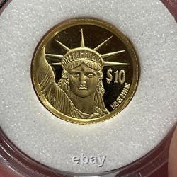 1997 Niue $10 Liberty 1/25 oz Gold Proof Coin Low Mintage