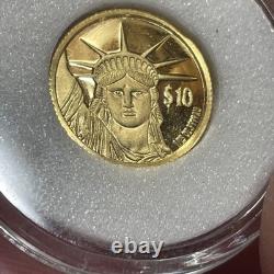 1997 Niue $10 Liberty 1/25 oz Gold Proof Coin Low Mintage