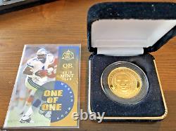 1998 Pinnacle Mint WARREN MOON 24 KT SOLID GOLD Coin 19 Grams & #1/1 Card
