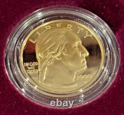 1999-W $5 Gold Washington Gold Proof Coin w CoA