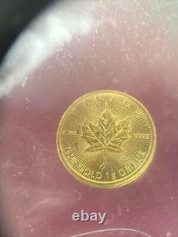 1g Canadian 9999 Gold Maples 50 cents Coin 9999 Fine Maple gram In Assay