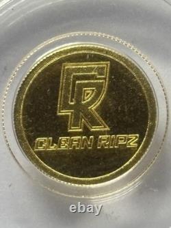 1g Clean Ripz Gold Round ICG MS70 PL. 9999 Fine Gold Micro Round Rare