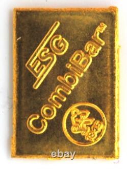1g One Gram Valcambi Breakaway. 999 Fine Gold Combi Bar Investment Esg Matte